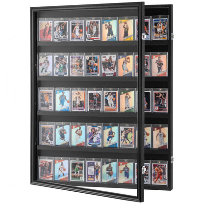 ODDTOOLS 35 Graded Sports Card Display Case, 24.3x30.5x2.1 in, Baseball Card Display Frame with 98% UV Protection Clear View PC Glass, Lockable Wall Cabinet for Football Basketball Hockey Trading Card