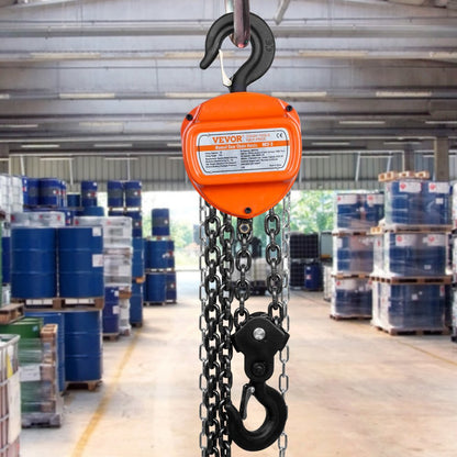 ODDTOOLS  2 Ton Hand Chain Hoist 10 FT Come Along, 4400 lbs Capacity G80 Galvanized Carbon Steel with Double-Pawl Brake, Auto Chain Leading & 360° Rotation Hook, for Garage Factory Dock