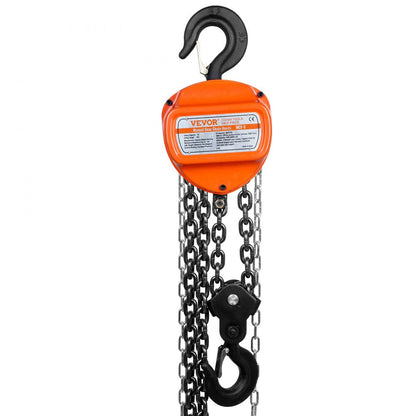 ODDTOOLS  2 Ton Hand Chain Hoist 10 FT Come Along, 4400 lbs Capacity G80 Galvanized Carbon Steel with Double-Pawl Brake, Auto Chain Leading & 360° Rotation Hook, for Garage Factory Dock