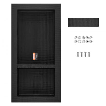 ODDTOOLS Shower Niche Ready for Tile 16" x 24", Double Shelf Organizer, Square Corners Wall-inserted Niche Recessed, Sealed Protection Modern Soap Storage Niche for Shower Bathroom, Black