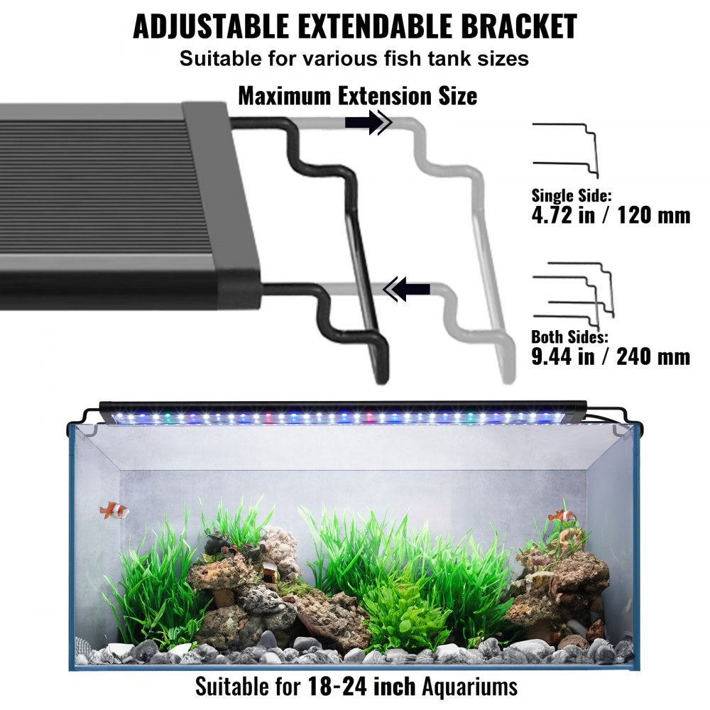 ODDTOOLS Aquarium Light 18W Full Spectrum Fish Tank Light for 18"-24" Fish Tank