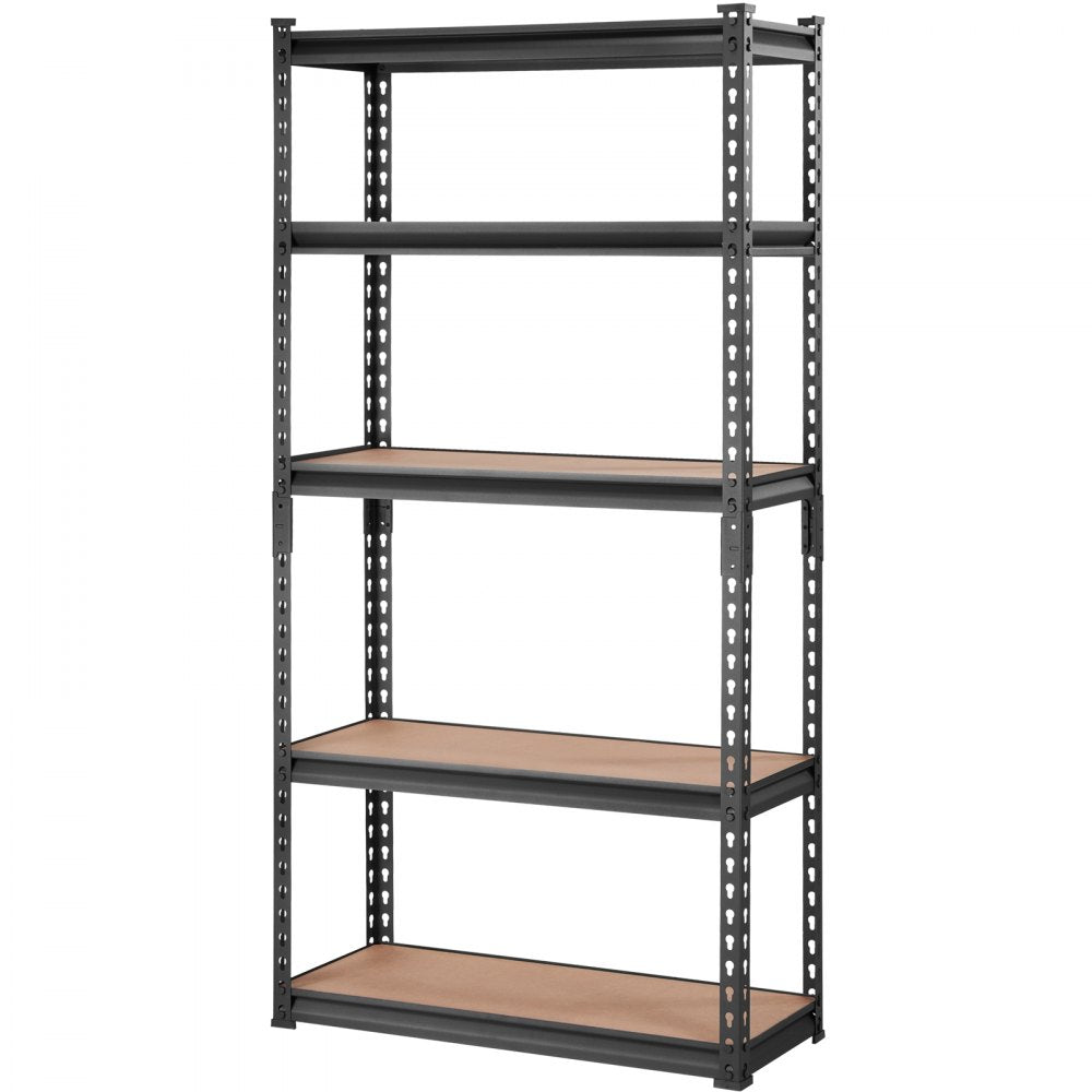 ODDTOOLS Storage Shelving Unit, 5-Tier Adjustable, 2000 lbs Capacity, Heavy Duty Garage Shelves Metal Organizer Utility Rack, Black, 30" L x 12" W x 60" H for Kitchen Pantry Basement Bathroom Laundry