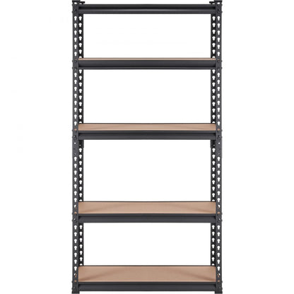 ODDTOOLS Storage Shelving Unit, 5-Tier Adjustable, 2000 lbs Capacity, Heavy Duty Garage Shelves Metal Organizer Utility Rack, Black, 30" L x 12" W x 60" H for Kitchen Pantry Basement Bathroom Laundry