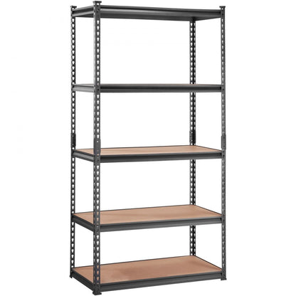 ODDTOOLS Storage Shelving Unit, 5-Tier Adjustable, 2000 lbs Capacity, Heavy Duty Garage Shelves Metal Organizer Utility Rack, Black, 36" L x 18" W x 72" H for Kitchen Pantry Basement Bathroom Laundry