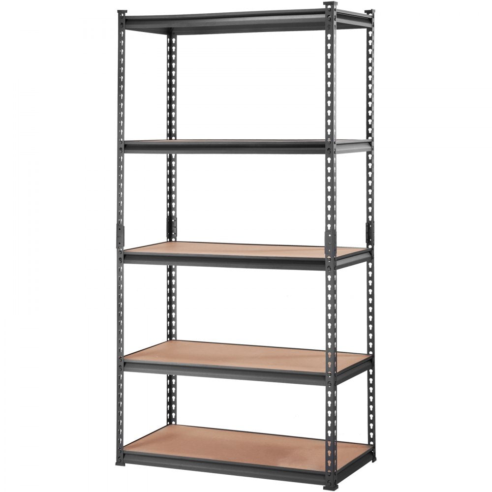 ODDTOOLS Storage Shelving Unit, 5-Tier Adjustable, 2000 lbs Capacity, Heavy Duty Garage Shelves Metal Organizer Utility Rack, Black, 36" L x 18" W x 72" H for Kitchen Pantry Basement Bathroom Laundry