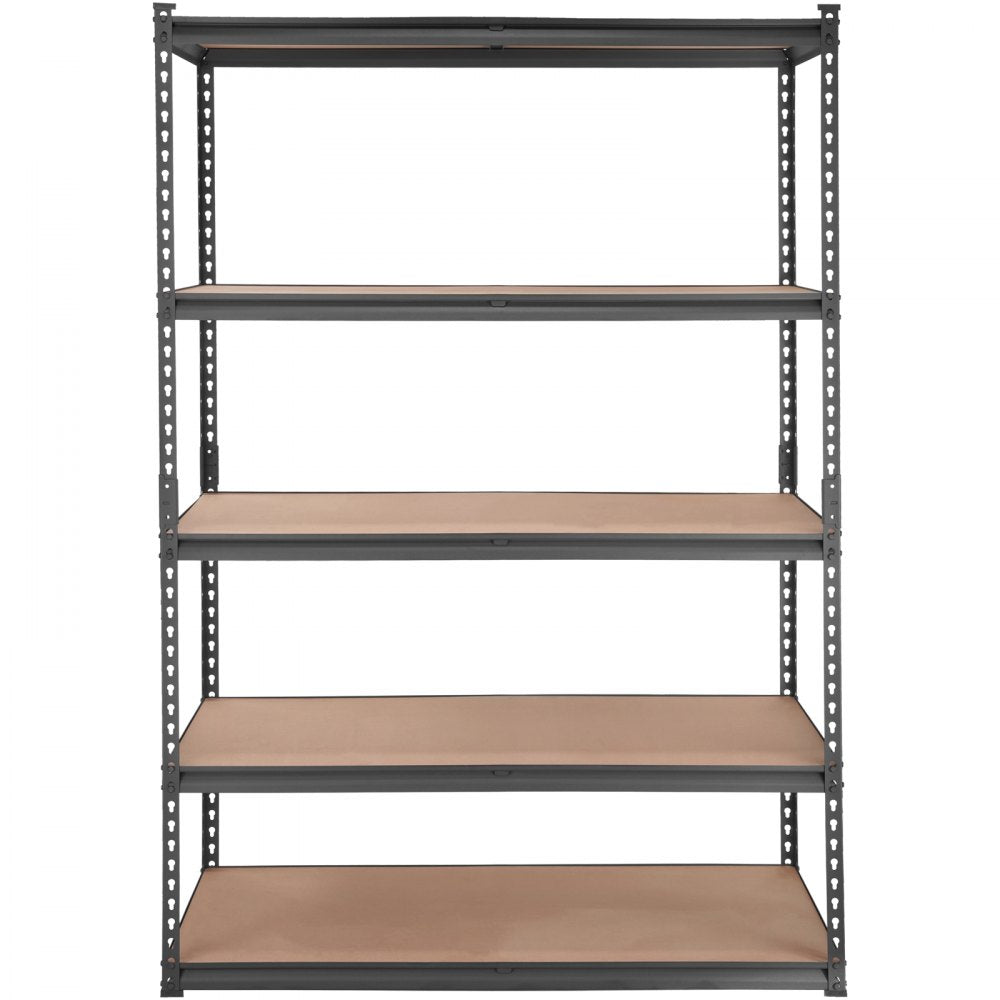 ODDTOOLS Storage Shelving Unit, 5-Tier Adjustable, 2000 lbs Capacity, Heavy Duty Garage Shelves Metal Organizer Utility Rack, Black, 18" D x 48" W x 72" H for Kitchen Pantry Basement Bathroom Laundry