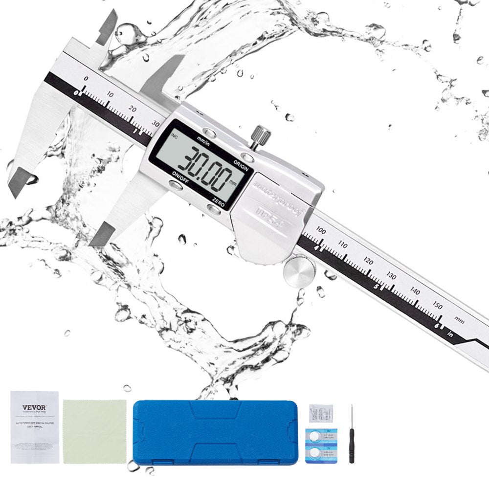 ODDTOOLS Digital Caliper, 0-6" Calipers Measuring Tool, Electronic Micrometer Caliper w/ ABS Oringinal Zero Function, Large LCD Screen & 4 Measurement Modes, Inch & mm Conversion, Extra 2 Batteries