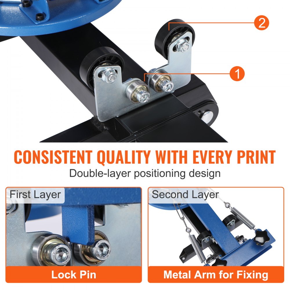 ODDTOOLS 4 Color 1 Station Screen Printing Machine, 21.2x17.7in / 54x45cm Screen Printing Press 360° Rotable Silk, Double-Layer Positioning Pallet for T-Shirt DIY Printing