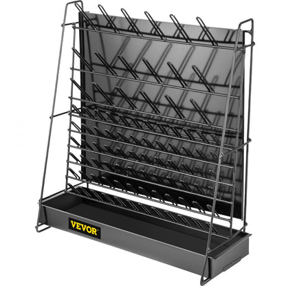 ODDTOOLS Drying Rack for Lab, 90 Pegs Lab Glassware Rack Steel Wire Glassware Drying Rack Wall-Mount/Free-Standing Detachable Pegs Lab Glass Drying Rack Black Cleaning Frame for School Laboratory