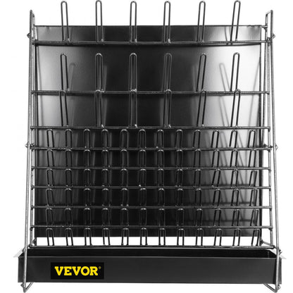 ODDTOOLS Drying Rack for Lab, 90 Pegs Lab Glassware Rack Steel Wire Glassware Drying Rack Wall-Mount/Free-Standing Detachable Pegs Lab Glass Drying Rack Black Cleaning Frame for School Laboratory