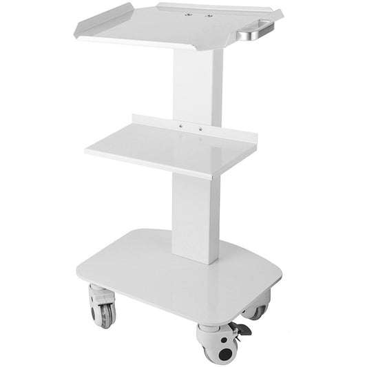 ODDTOOLS 3 Trays Utility Cart 3-Layer Trolley Heavy Duty Lab Dental Rolling Utility Cart with 4 PE Wheels 2 of which can be Locked for Fixing Heavy-Duty with 33Lb Load Capacity