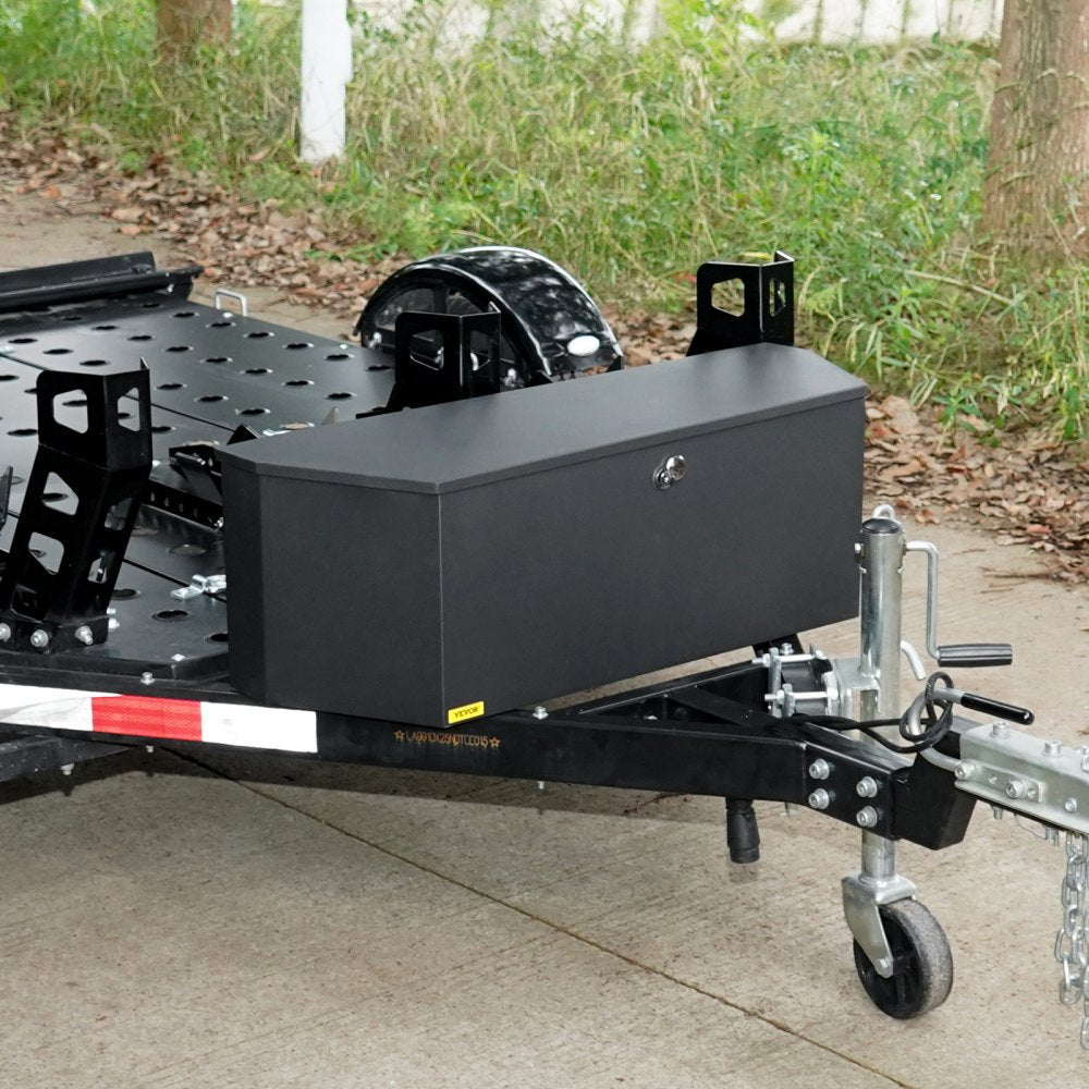 ODDTOOLS Trailer Tongue Box, Carbon Steel Tongue Box Tool Chest, Heavy Duty Trailer Box Storage with Lock and Keys, Utility Trailer Tongue Tool Box for Pickup Truck Bed, RV Trailer, 36"x12"x12"