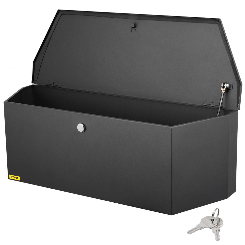 ODDTOOLS Trailer Tongue Box, Carbon Steel Tongue Box Tool Chest, Heavy Duty Trailer Box Storage with Lock and Keys, Utility Trailer Tongue Tool Box for Pickup Truck Bed, RV Trailer, 36"x12"x12"