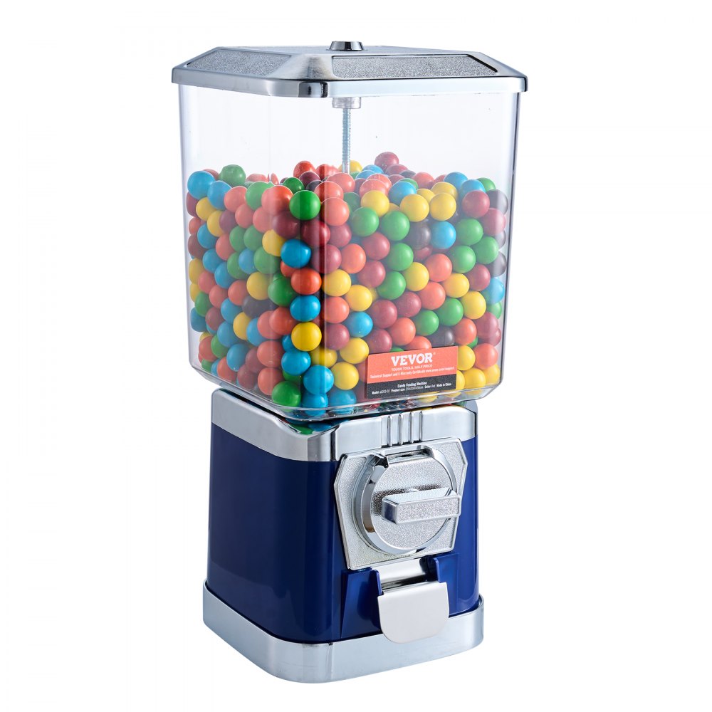 ODDTOOLS 17"H Gumball Machine Vending Coin Bank Vintage Candy Dispenser PC Bule