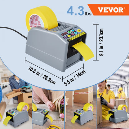 ODDTOOLS Automatic Tape Dispenser Adhesive Electric Tape Cutter Packaging Machine Tape Cutting Machine 6-60mm Tape Width