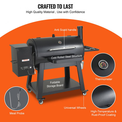 ODDTOOLS 62" Heavy Duty Charcoal Grill BBQ Portable Grill with Cart Outdoor Cooking