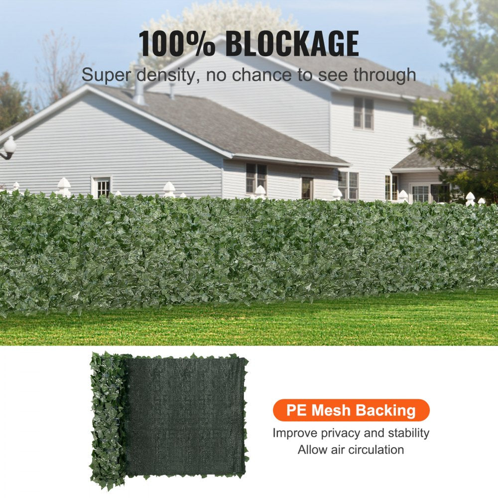 ODDTOOLS 39"x98" Artificial Faux Ivy Leaf Privacy Fence Screen with Mesh Cloth Backing