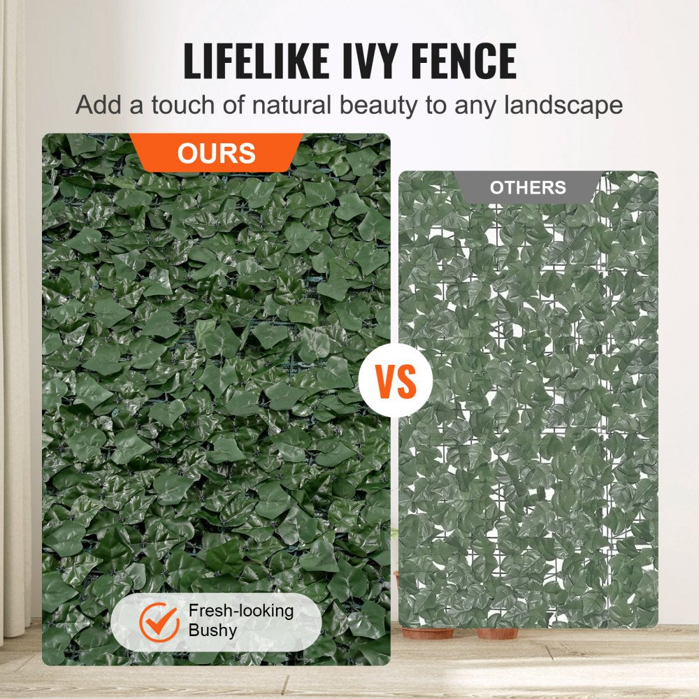 ODDTOOLS 39"x98" Artificial Faux Ivy Leaf Privacy Fence Screen with Mesh Cloth Backing