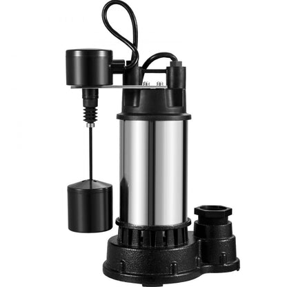 ODDTOOLS 1.5 HP Submersible Cast Iron and Steel Sump Pump, 6000 GPH Submersible Water Pump with Integrated Vertical Float Switch, for Basement Water Basin and Flooding Area