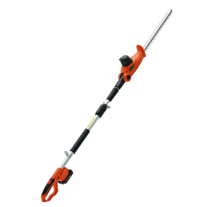 ODDTOOLS 20V Cordless Hedge Trimmer, 18 inch Double-edged Steel Blade, Pole Hedge Trimmer Kit 20V Battery, Fast Charger Included, 74"-94" Telescoping Design for High Branches