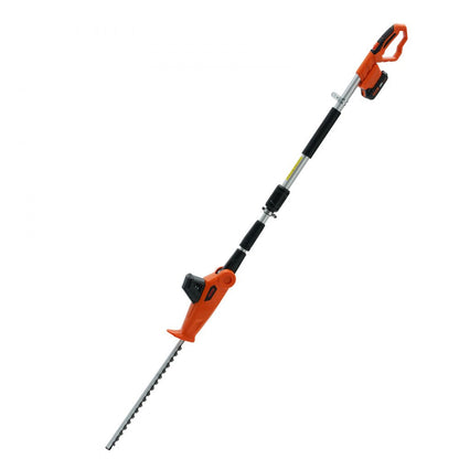 ODDTOOLS 20V Cordless Hedge Trimmer, 18 inch Double-edged Steel Blade, Pole Hedge Trimmer Kit 20V Battery, Fast Charger Included, 74"-94" Telescoping Design for High Branches