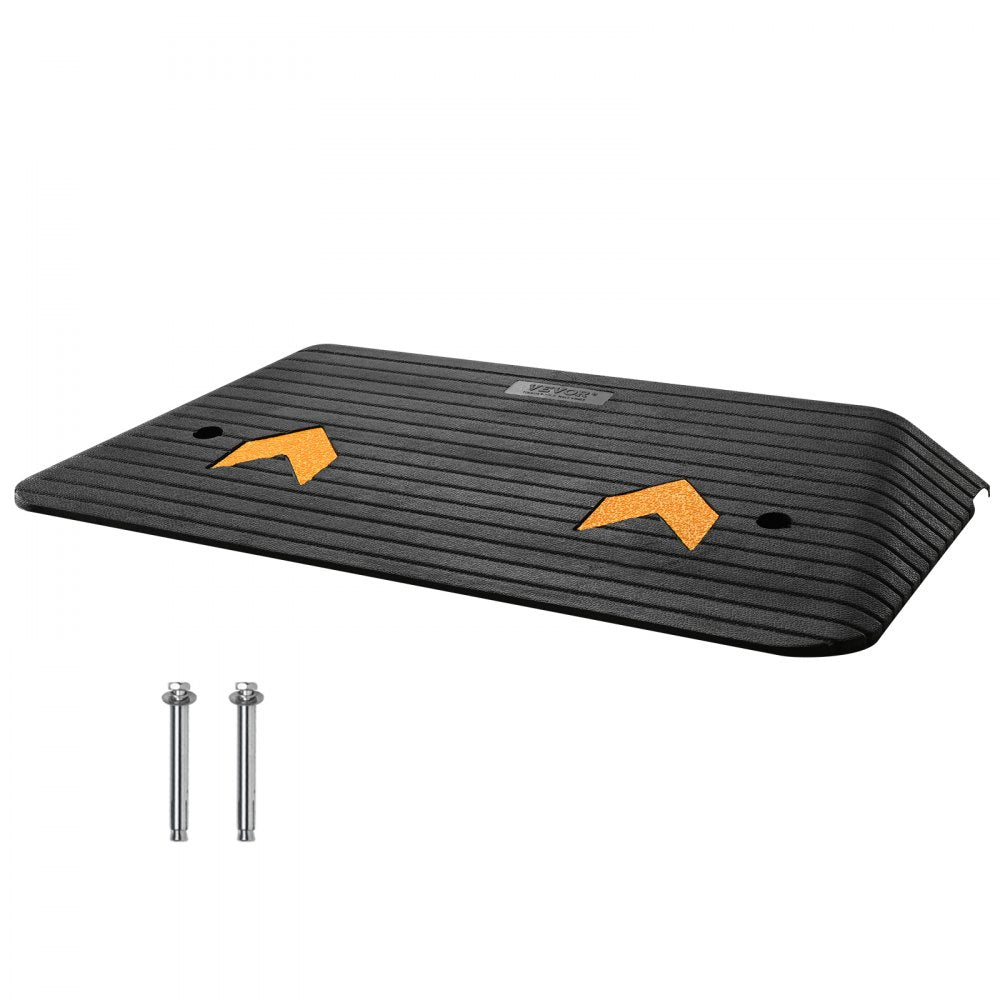 ODDTOOLS Upgraded Rubber Threshold Ramp, 3" Rise Door Ramp with 1 Channel, Natural Rubber Car Ramp with Non-Slip Textured Surface, 33069 lbs Load Capacity Curb Ramp for Wheelchair and Scooter