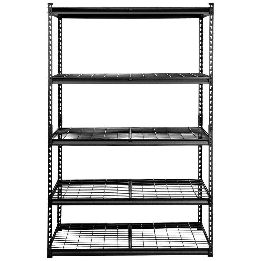 ODDTOOLS Storage Shelving Unit, 5-Tier Adjustable, 2000 lbs Capacity, Heavy Duty Garage Shelves Metal Organizer Wire Rack, Black, 48" L x 24" W x 72" H for Kitchen Pantry Basement Bathroom Laundry Closet