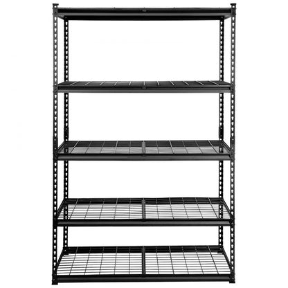 ODDTOOLS Storage Shelving Unit, 5-Tier Adjustable, 2000 lbs Capacity, Heavy Duty Garage Shelves Metal Organizer Wire Rack, Black, 48" L x 24" W x 72" H for Kitchen Pantry Basement Bathroom Laundry Closet