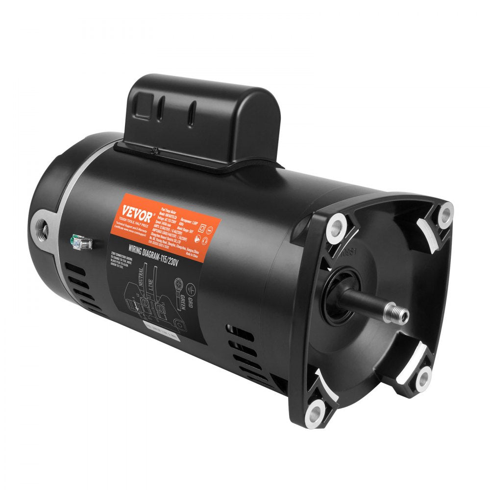 ODDTOOLS 1.5HP Pool Pump Motor 115/230V 12.8/6.4A 56Y 3450RPM 90μF/250V Capacitor