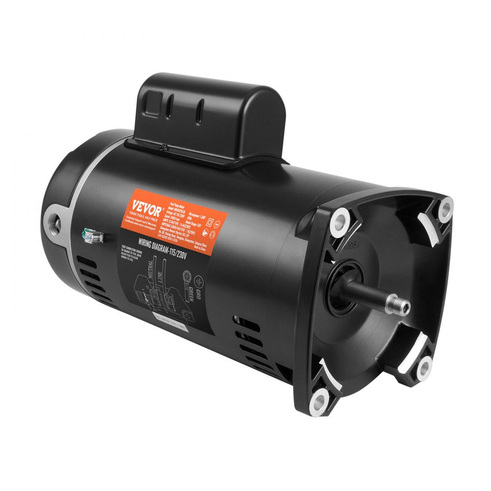 ODDTOOLS 1.5HP Pool Pump Motor 115/230V 12.8/6.4A 56Y 3450RPM 90μF/250V Capacitor