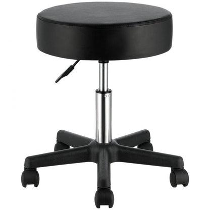 ODDTOOLS Rolling Stools with Wheels, 400 LBS Weight Capacity Adjustable Height Stool with Ultra-Thick Seat Cushion, Swivel Stools Chair for Salon, Bar, Home, Office, Tatoo, Medical, Massage, Black