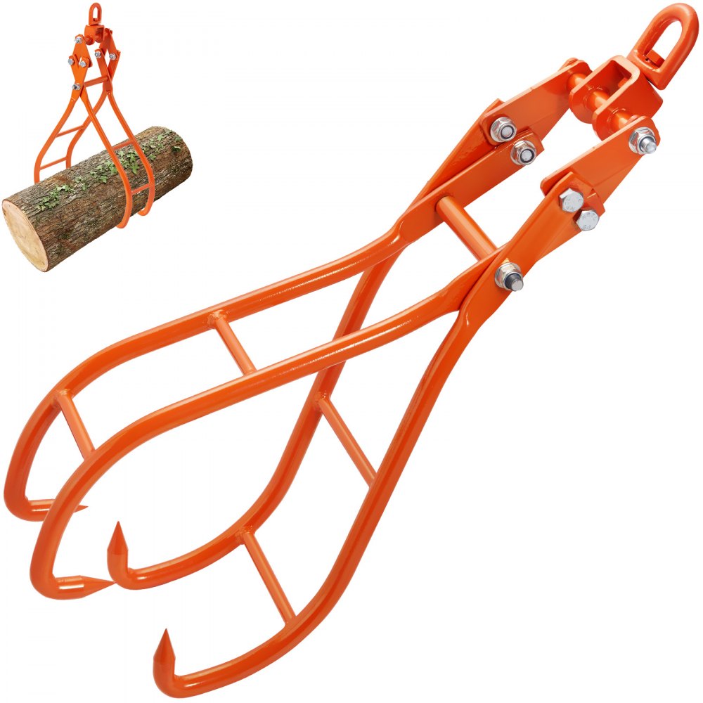 ODDTOOLS Timber Claw Hook, 28 inch 4 Claw Log Grapple for Logging Tongs, Swivel Steel Log Lifting Tongs, Eagle Claws Design with 2205 lbs/1000 kg Loading Capacity for Tractors, ATVs, Trucks, Forklifts