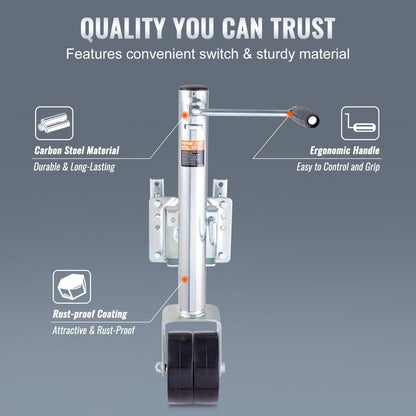 ODDTOOLS Trailer Jack, Boat Trailer Jack 35.3 in, Bolt-on Trailer Tongue Jack Weight Capacity 2000 lb, with PP Wheel and Handle for lifting RV Trailer, Horse Trailer, Utility Trailer, Yacht Trailer
