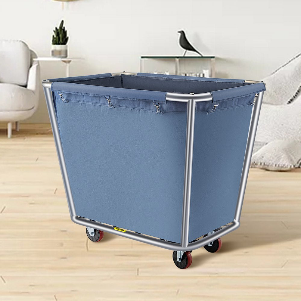 ODDTOOLS Basket Truck, 8 Bushel Steel Canvas Laundry Basket, 3" Diameter Wheels Truck Cap Basket Canvas Laundry Cart Usually Used to Transport Clothes, Store Sundries Suitable for Hotel, Home, Hospital