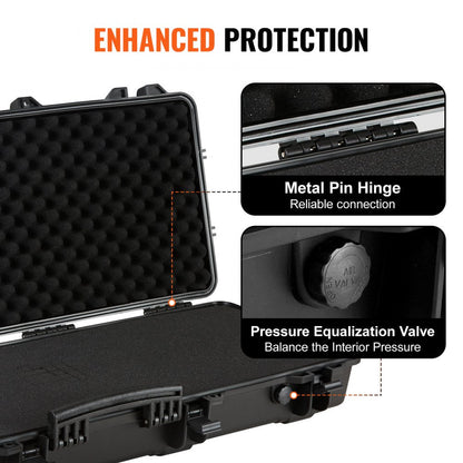 ODDTOOLS Tactical Range Case, Outdoor Tactical Hard Case with 3 Layers Fully-protective Foams, 42 inch lockable Hard Tactical Range Case with Wheels, IP67 Waterproof & Crushproof