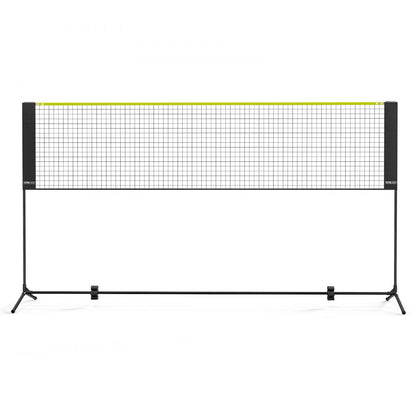 ODDTOOLS Badminton Net, Height Adjustable Volleyball Net, 10ft Wide Foldable Pickleball Net, Portable Easy Setup Tennis Net Set with Poles, Stand and Carry Bag, for Kids Backyard Game Indoor Outdoor Use