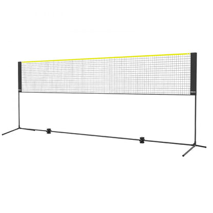 ODDTOOLS Badminton Net, Height Adjustable Volleyball Net, 14ft Wide Foldable Pickleball Net, Portable Easy Setup Tennis Net Set with Poles, Stand and Carry Bag, for Kids Backyard Game Indoor Outdoor Use