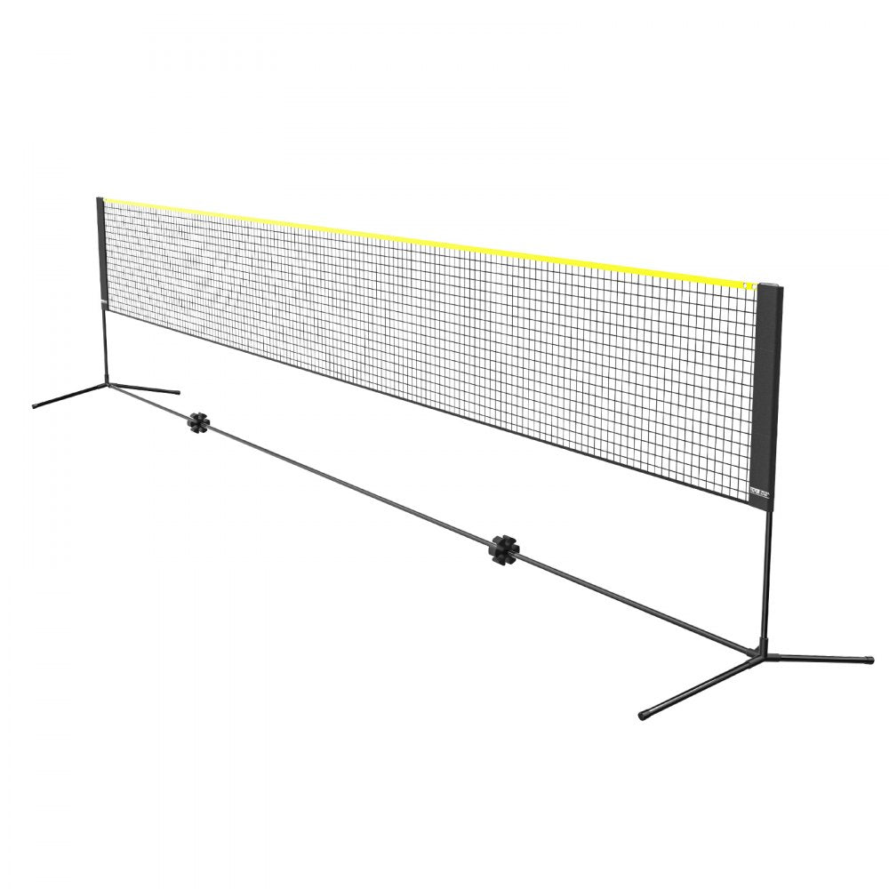 ODDTOOLS Badminton Net, Height Adjustable Volleyball Net, 20ft Wide Foldable Pickleball Net, Portable Tennis Net Set with Poles, Stand, Bag, Rackets, Nylon Shuttlecocks, Kid Backyard Indoor Outdoor Use