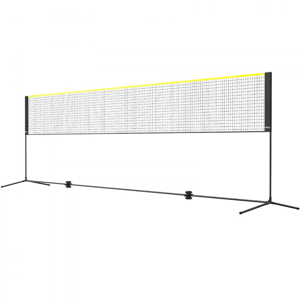 ODDTOOLS Badminton Net, Height Adjustable Volleyball Net, 20ft Wide Foldable Pickleball Net, Portable Tennis Net Set with Poles, Stand, Bag, Rackets, Nylon Shuttlecocks, Kid Backyard Indoor Outdoor Use