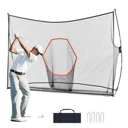 ODDTOOLS 10.8x7ft Golf Practice Hitting Net Indoor Personal Driving Range Training