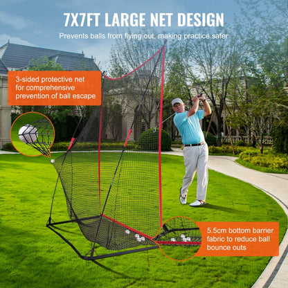 ODDTOOLS 7.8x7ft Golf Practice Hitting Net Indoor Personal Driving Range Training