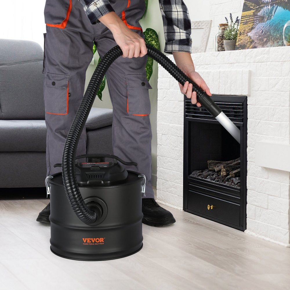 ODDTOOLS Ash Vacuum Cleaner, 4 Gallon with 1200W Powerful Suction, Ash Vac Collector with 47.2 in Flexible Hose, for Fireplaces,  Log Burner, Grills, Pellet Stoves, Wood Stove, Pizza Ovens, Fire Pits