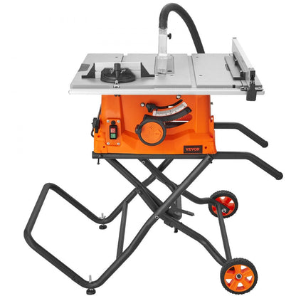 ODDTOOLS 10" Table Saw w/ Stand Electric Cutting Machine 5000RPM 25-in Rip Capacity