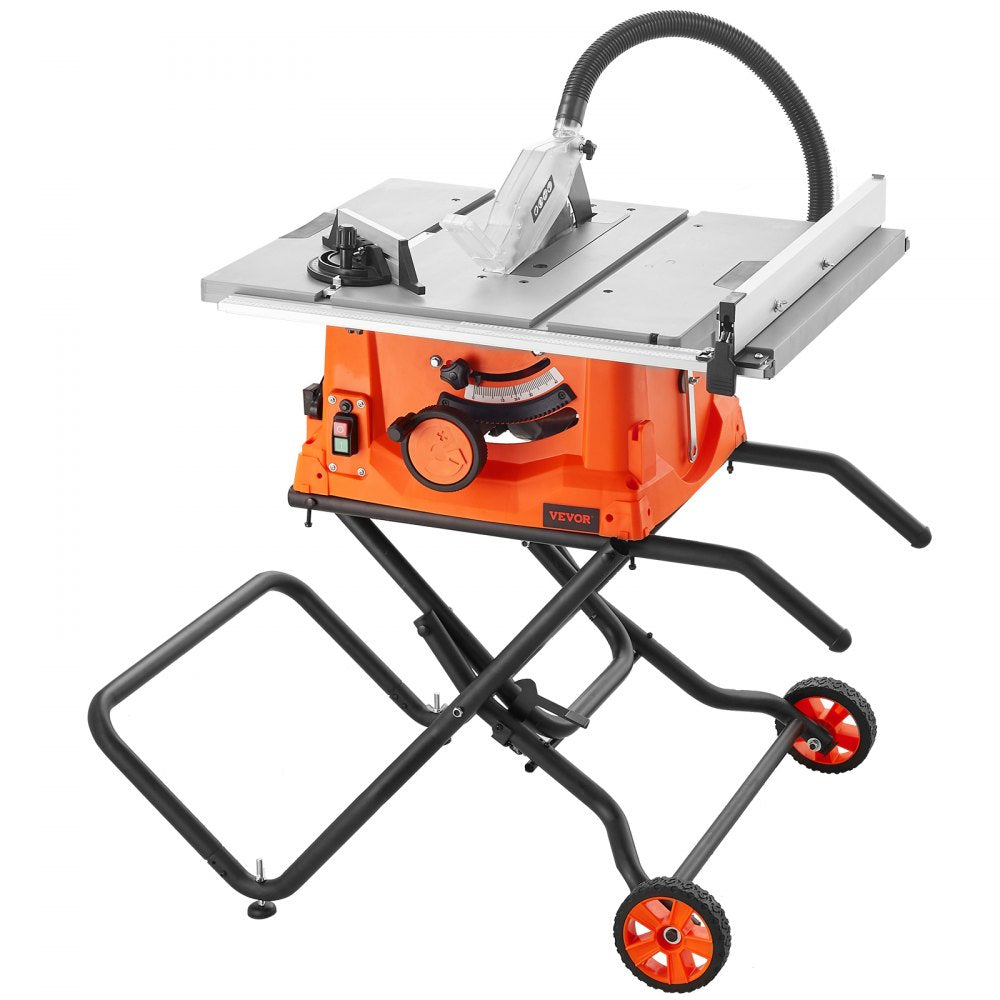 ODDTOOLS 10" Table Saw w/ Stand Electric Cutting Machine 5000RPM 25-in Rip Capacity