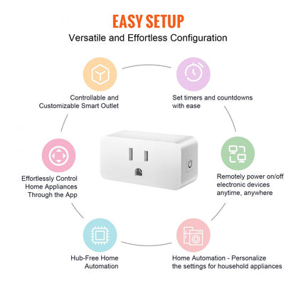 ODDTOOLS 4 Pack Smart Plug, Voice Control Outlet, Remote & Scheduled