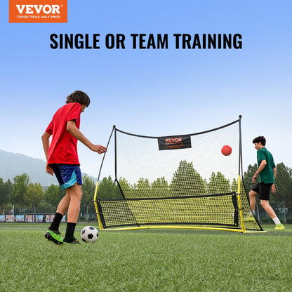 ODDTOOLS Soccer Trainer, 2-IN-1 Portable Soccer Rebounder Net, 71"x40" Iron Soccer Practice Equipment, Sports Football Rebounder Wall with Portable Bag, Perfect for Team Solo Training, Passing, Volley