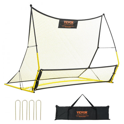 ODDTOOLS Soccer Trainer, 2-IN-1 Portable Soccer Rebounder Net, 71"x40" Iron Soccer Practice Equipment, Sports Football Rebounder Wall with Portable Bag, Perfect for Team Solo Training, Passing, Volley