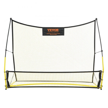 ODDTOOLS Soccer Trainer, 2-IN-1 Portable Soccer Rebounder Net, 71"x40" Iron Soccer Practice Equipment, Sports Football Rebounder Wall with Portable Bag, Perfect for Team Solo Training, Passing, Volley