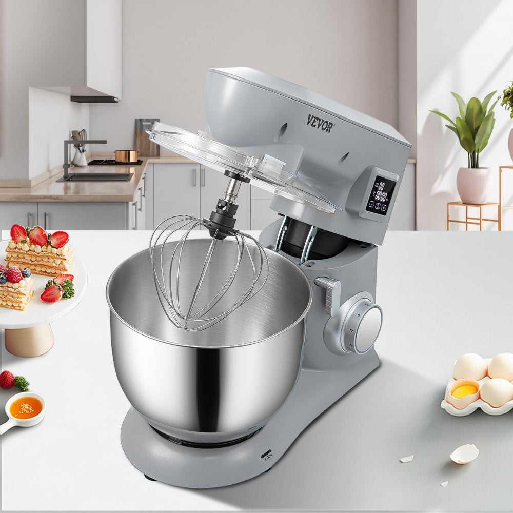 ODDTOOLS 450W Stand Mixer 6-Speed Tilt-Head Dough Mixer 7.4 Qt Bowl 3 Attachments