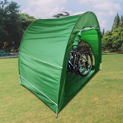 ODDTOOLS Bike Cover Storage Tent, 420D Oxford Fabric Portable for 4 Bikes, Outdoor Waterproof Anti-Dust Bicycle Storage Shed, Heavy Duty for Bikes, Lawn Mower, and Garden Tools, w/ Carry Bag, Green